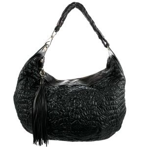 VERSACE Lamb Leather Hobo Style Shoulder Bag